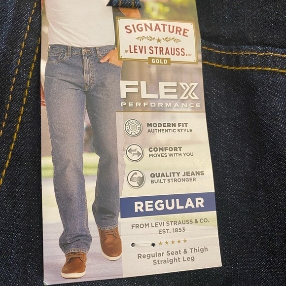 SIGNATURE New 29 x 32 By Levis Regular Flex Jeans - Picture 5 of 5